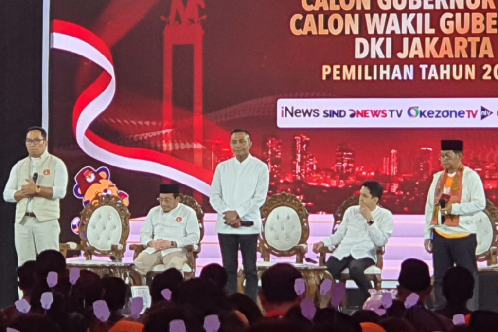 Hal itu diungkapkan RK dalam debat perdana Calon Gubernur DKI Jakarta, yang diadakan di Jiexpo Kemayoran, Jakarta, Minggu, 6 Oktober 2024.