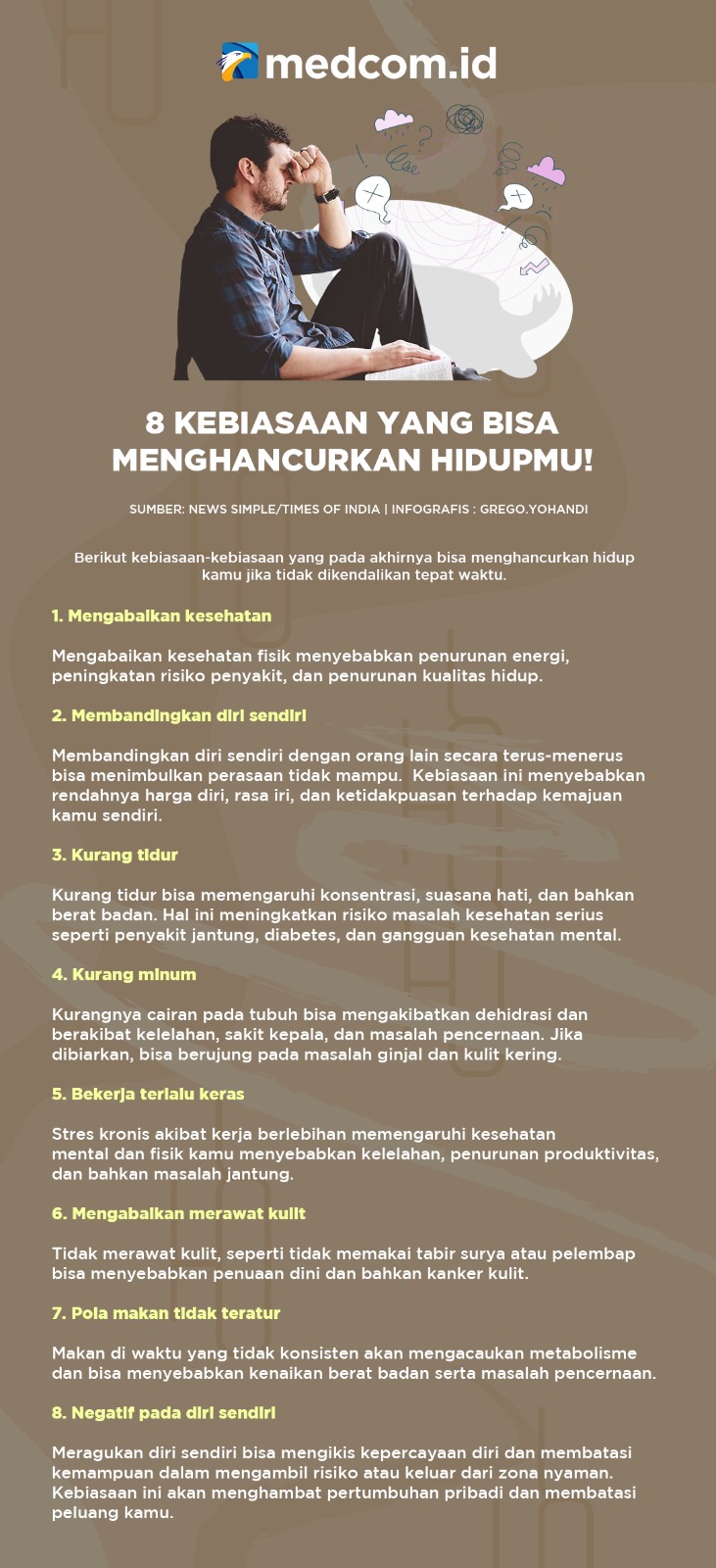 8 Kebiasaan yang Bisa Menghancurkan Hidupmu!