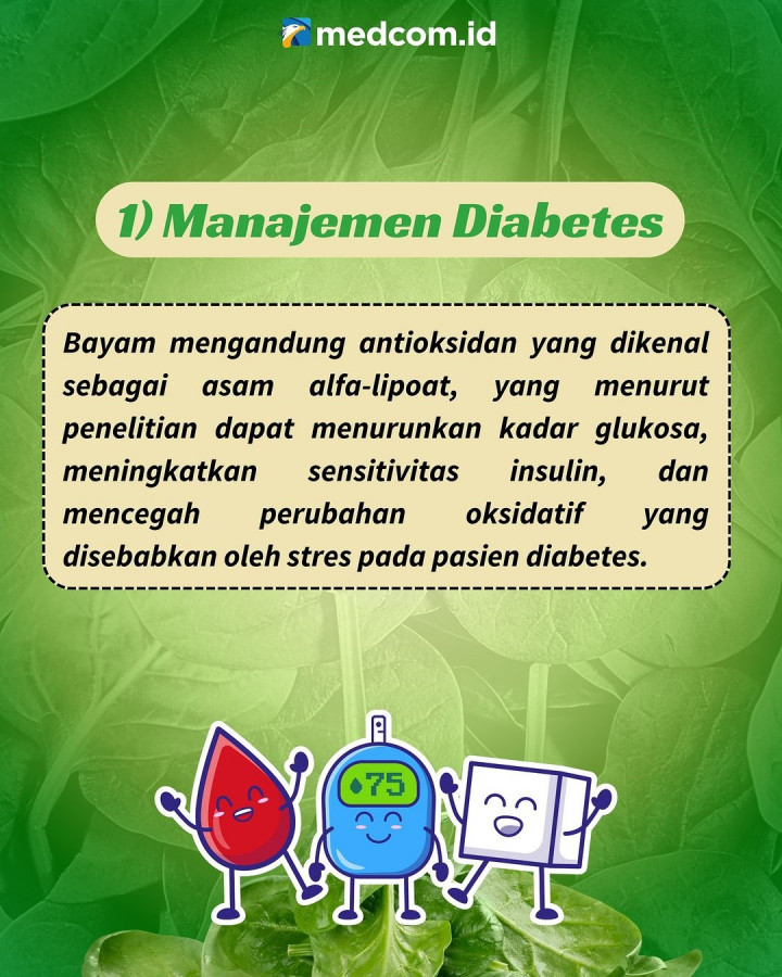 Beberapa Khasiat Bayam untuk Kesehatan