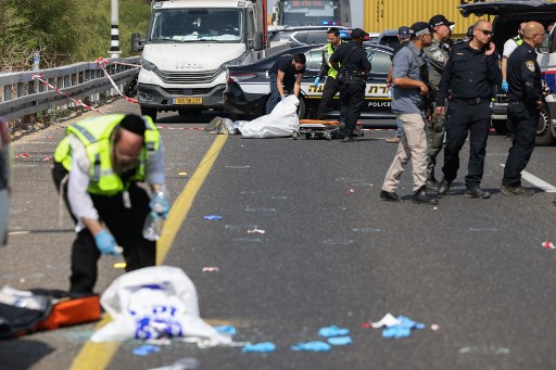 Seorang polisi Israel tewas dan empat lainnya terluka dalam serangan penembakan di dekat Ashdod, Israel selatan pada Selasa, 14 Oktober 2024.