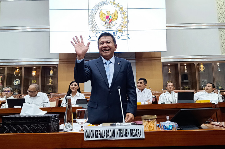 Calon Kepala Badan Intelijen Negara (BIN) M. Herindra tiba untuk menjalani uji kelayakan dan kepatutan di ruang Komisi I DPR, Kompleks Parlemen Senayan, Jakarta, Rabu, 16 Oktober 2024. 