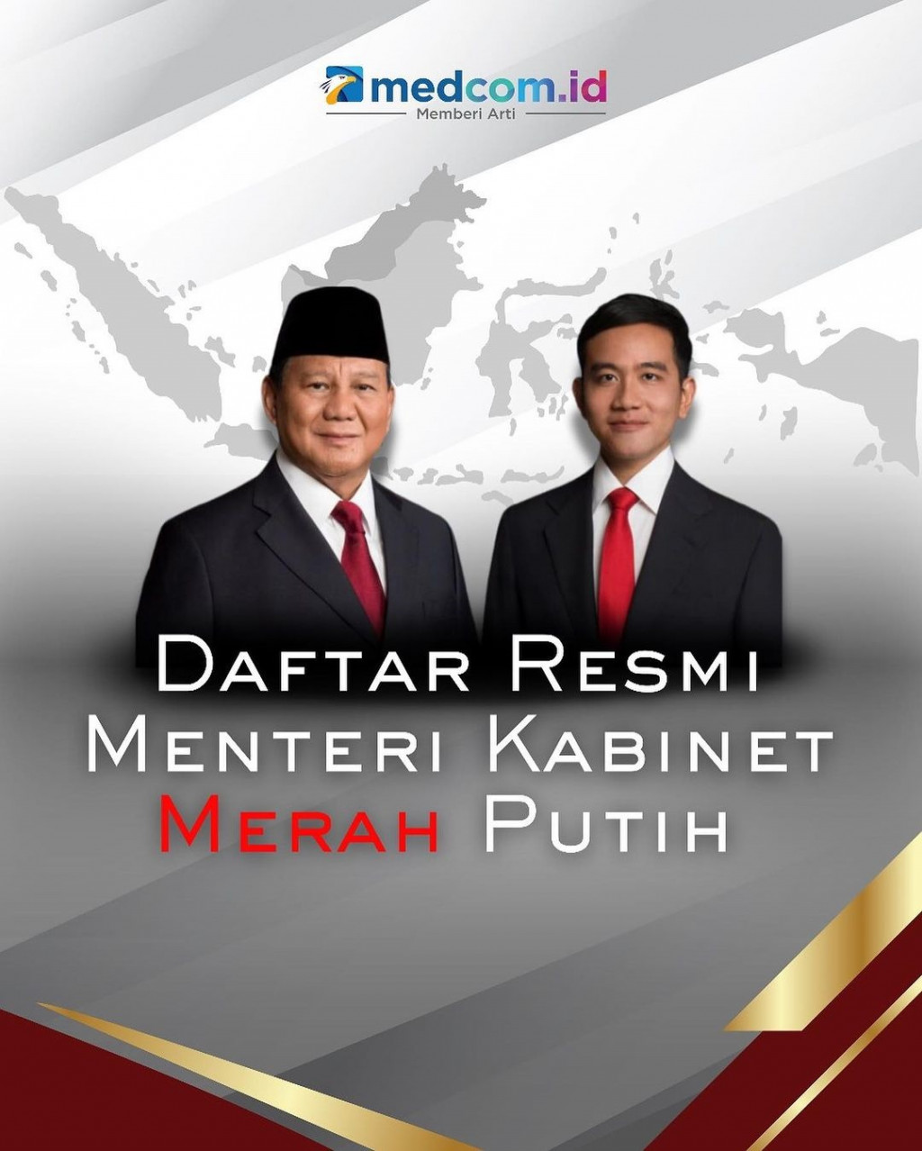 Daftar Resmi Menteri Kabinet Merah Putih