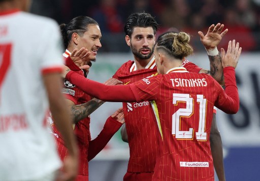 Gol semata wayang Darwin Nunez cukup untuk mengantar Liverpool menang 1-0 di markas RB Leipzig, pada pertandingan Liga Champions di Red Bull Arena, Leipzig, Kamis, 24 Oktober 2024 dini hari WIB.