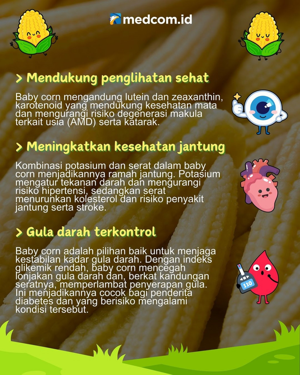 6 Manfaat Mengonsumsi Baby Corn