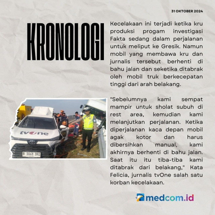 4 Fakta Kecelakaan Maut Mobil Kru tvOne