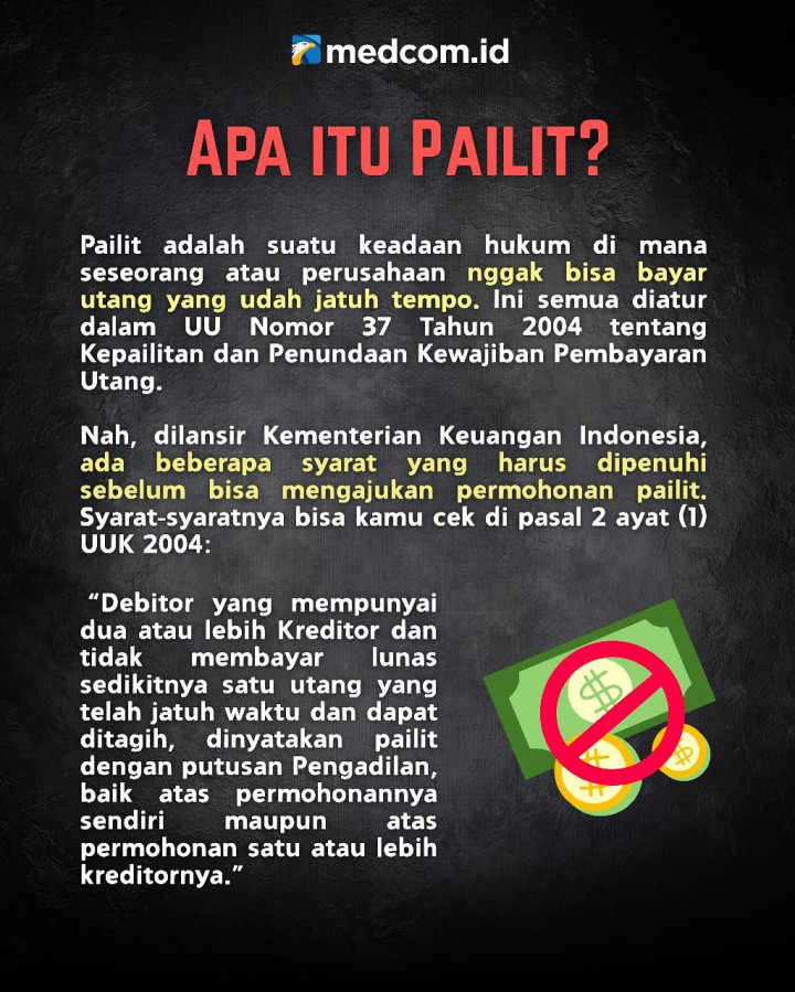 Sritex Dinyatakan Pailit, Ini Perbedaan Pailit dan Bangkrut