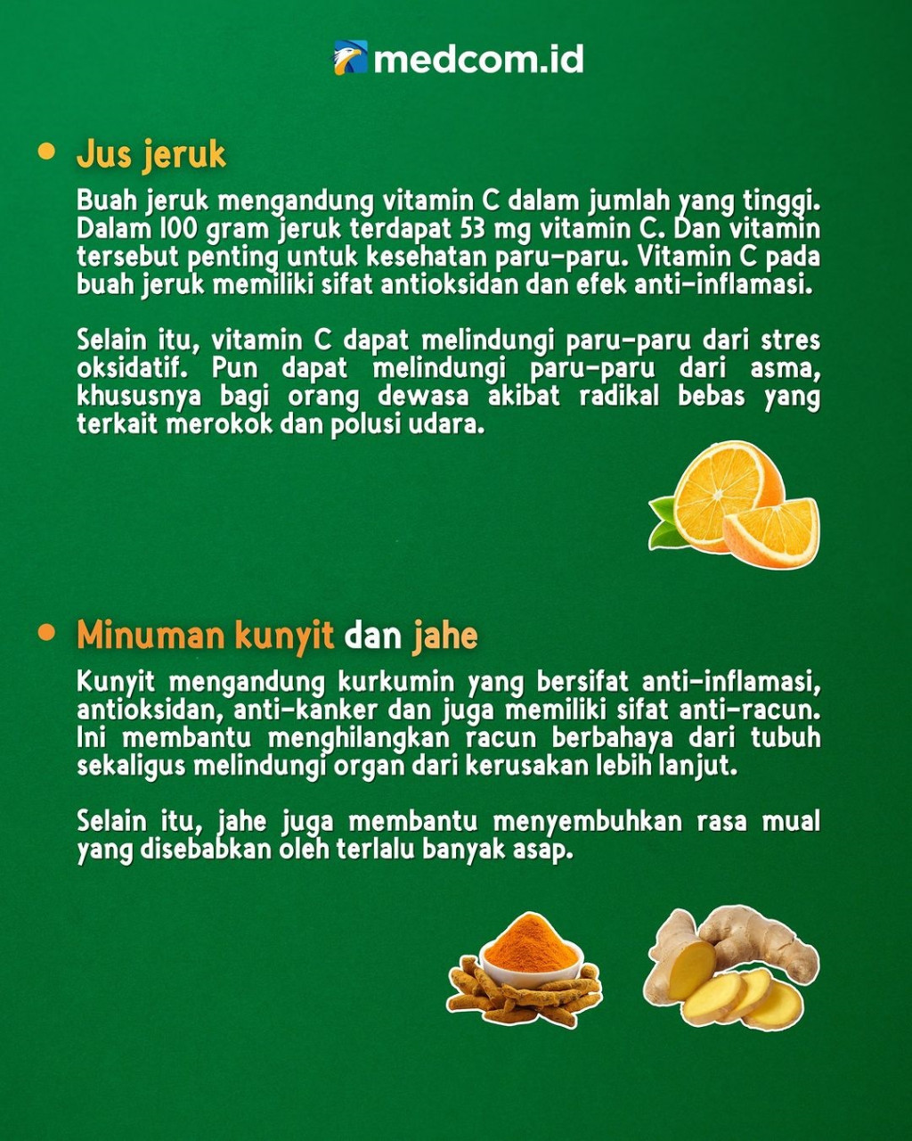 Yuk Detox Paru-paru dengan 5 Minuman ini