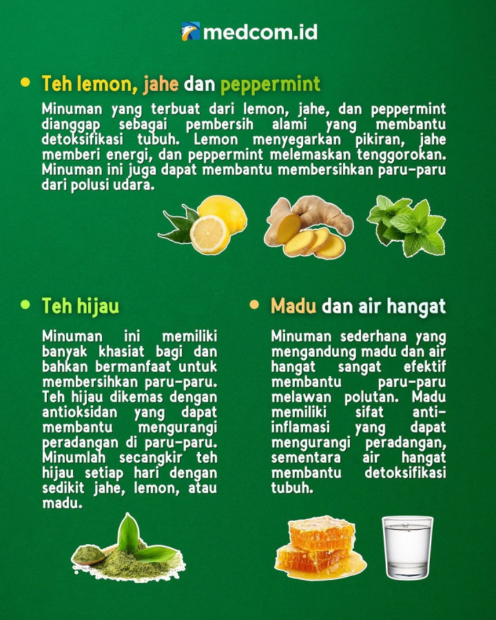 Yuk Detox Paru-paru dengan 5 Minuman ini