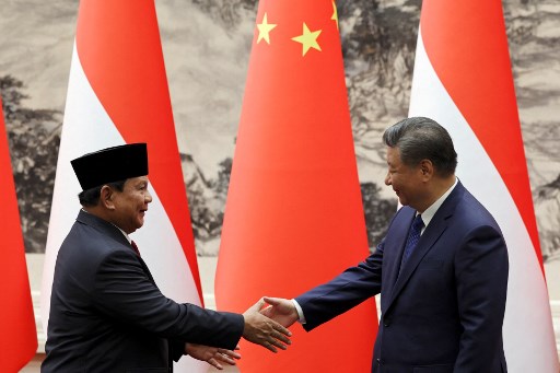 Presiden Prabowo Subianto disambut upacara kenegaraan oleh Presiden Tiongkok Xi Jinping di Balai Besar Rakyat, di sebelah barat Lapangan Tiananmen, Beijing, pada Sabtu, 9 November 2024.