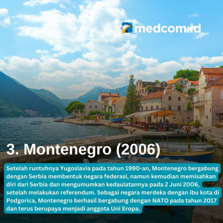 Daftar 7 Negara Termuda di Dunia