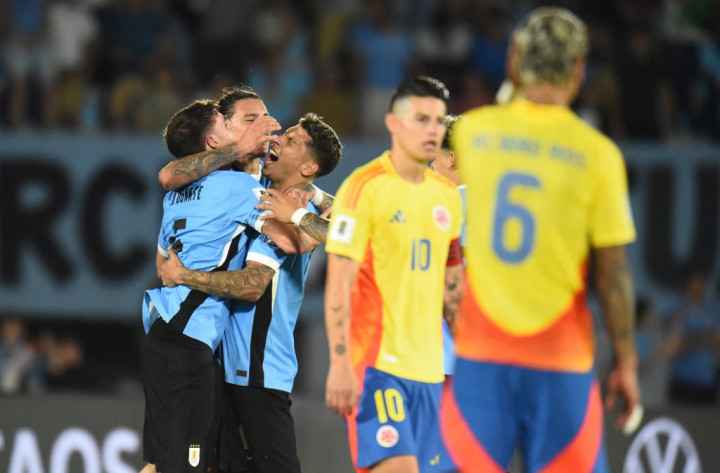 Gol di penghujung laga Manuel Ugarte membawa tim nasional Uruguay membekuk Kolombia 3-2 pada pertandingan ke-11 Kualifikasi Piala Dunia 2026 zona Amerika Selatan yang berlangsung di Stadion Centenario, Montevideo, Sabtu, 16 November 2024 WIB.