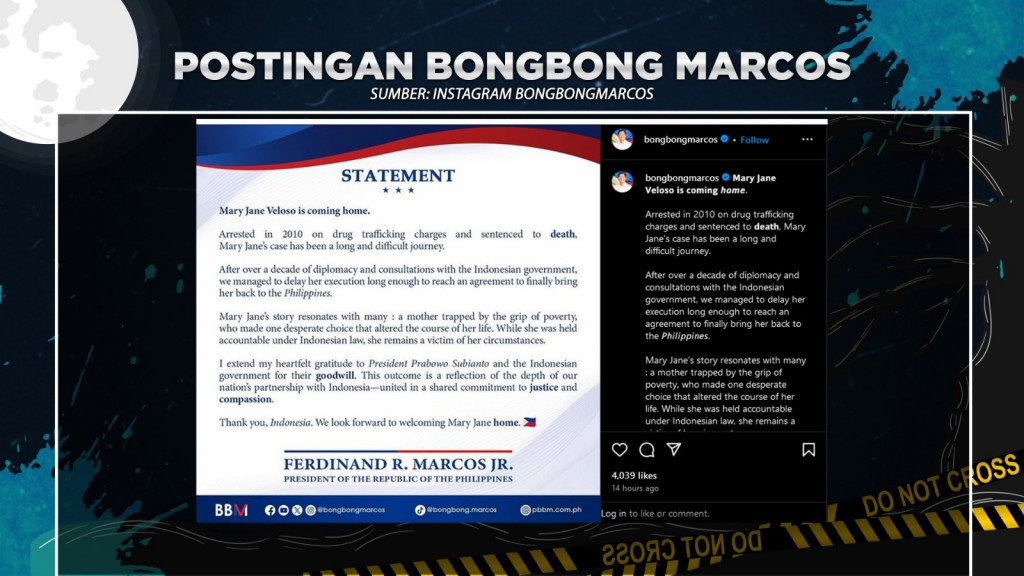 Perjalanan Kasus Terpidana Mati Mary Jane Veloso