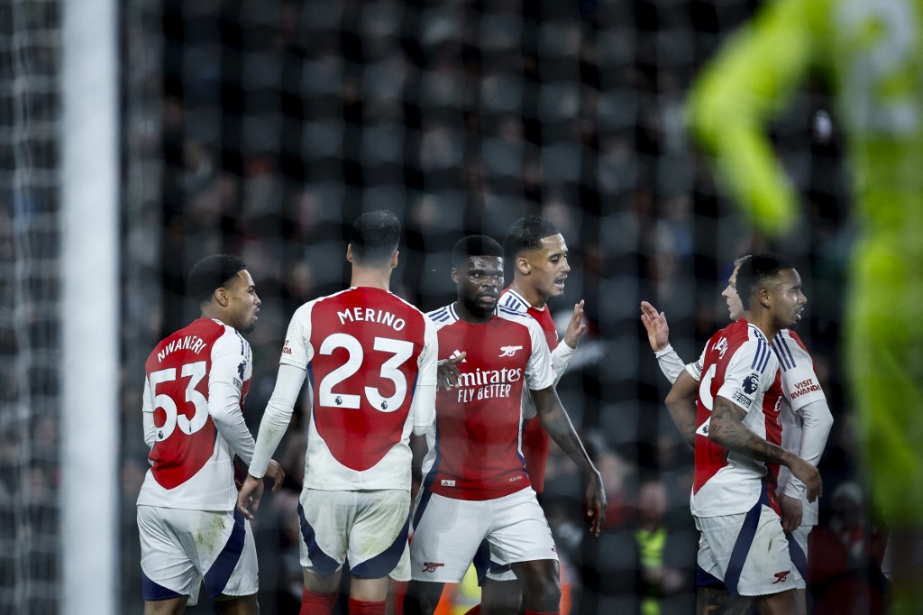 Arsenal libas Nottingham Forest dengan skor tiga gol tanpa balas pada pekan ke-12 Liga Inggris di Stadion Emirates, London, Sabtu, 23 November 2024 waktu setempat.