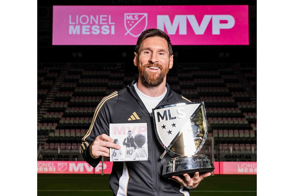 Kapten klub Inter Miami Lionel Messi terpilih sebagai pemain terbaik di Liga Sepak Bola Amerika Serikat Major League Soccer (MLS) atau Landon Donovan MLS Most Valuable Player tahun 2024.