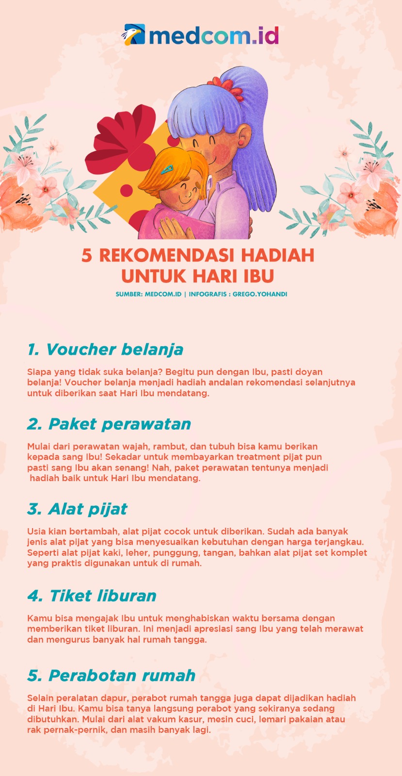 5 Rekomendasi Hadiah untuk Hari Ibu