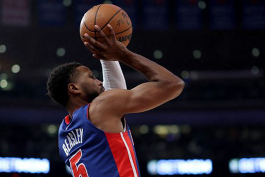 Malik Beasley memimpin perolehan poin Pistons dengan 28 angka, termasuk 7 dari 13 tembakan tripoin yang sukses.