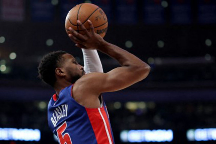 Malik Beasley memimpin perolehan poin Pistons dengan 28 angka, termasuk 7 dari 13 tembakan tripoin yang sukses.