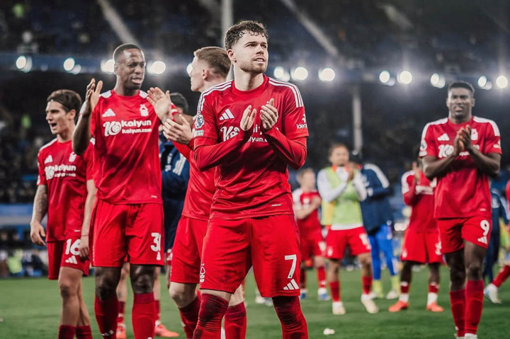 Nottingham Forest naik ke peringkat kedua klasemen sementara Liga Inggris berkat kemenangan 2-0 di kandang Everton pada pertandingan yang berlangsung di Stadion Goodison Park, Liverpool, Minggu, 29 Desember 2024.