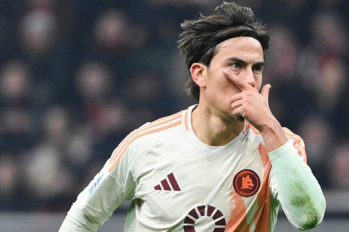 Paulo Dybala menyamakan skor untuk Roma pada menit ke-23.