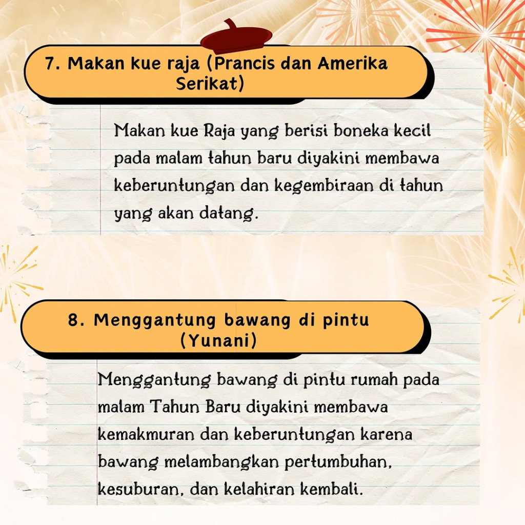 15 Tradisi Unik Menarik Keberuntungan saat Tahun Baru