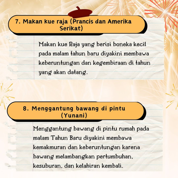 15 Tradisi Unik Menarik Keberuntungan saat Tahun Baru