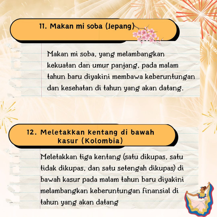 15 Tradisi Unik Menarik Keberuntungan saat Tahun Baru