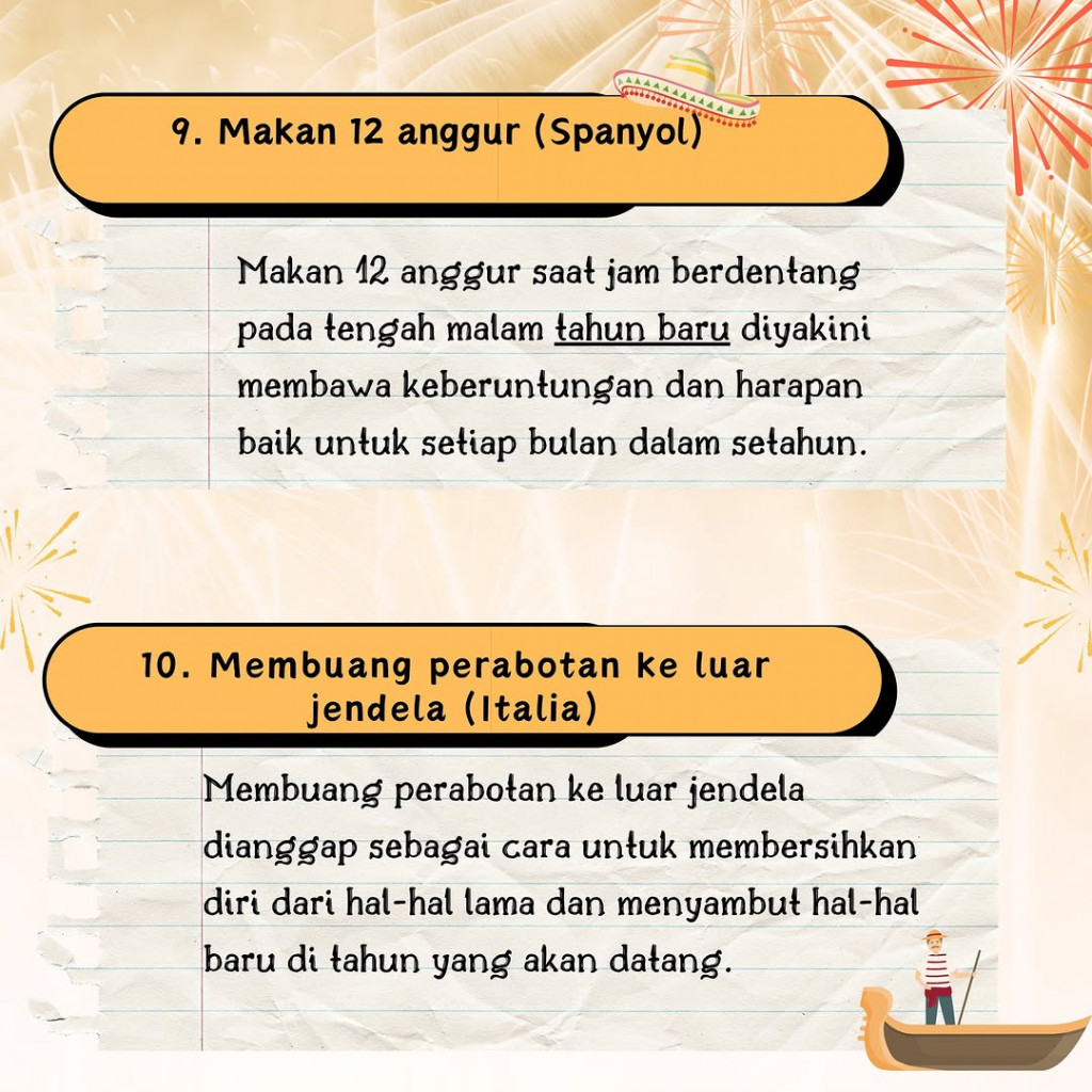 15 Tradisi Unik Menarik Keberuntungan saat Tahun Baru