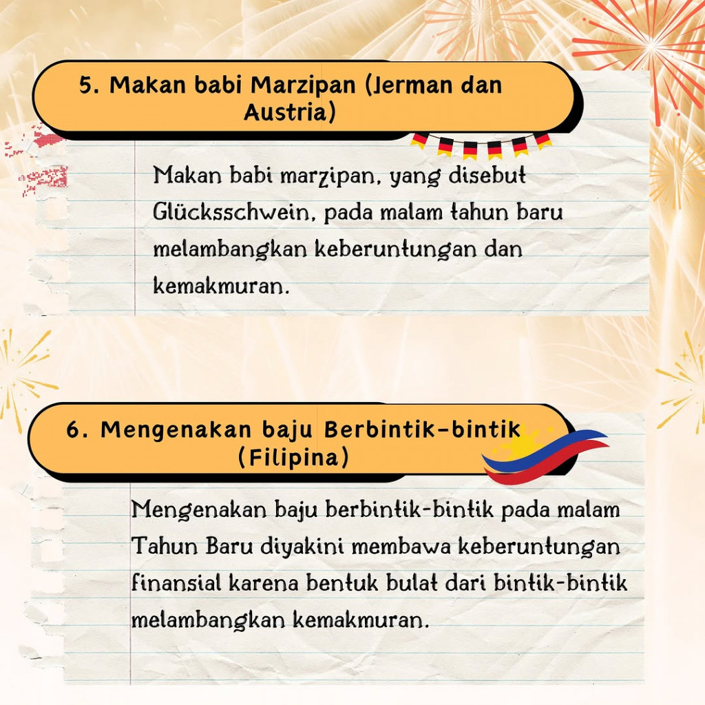 15 Tradisi Unik Menarik Keberuntungan saat Tahun Baru