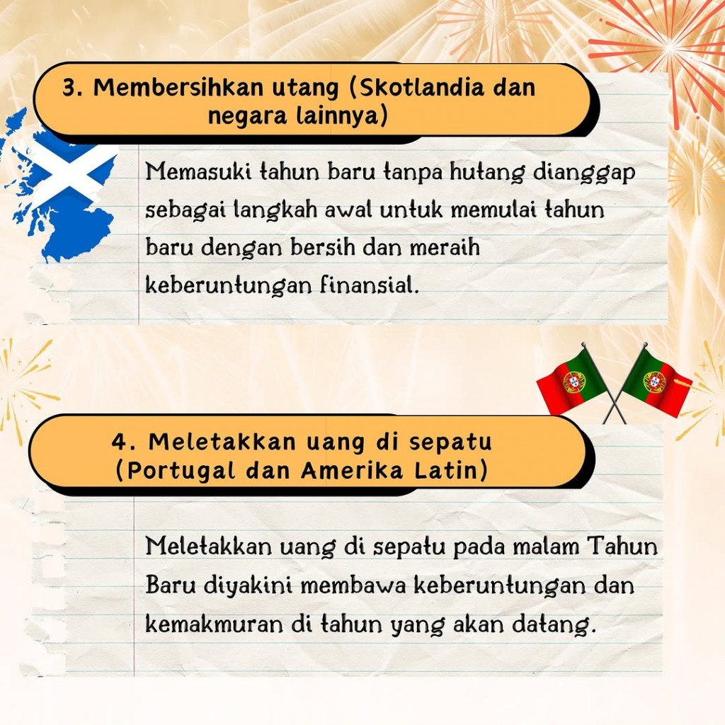 15 Tradisi Unik Menarik Keberuntungan saat Tahun Baru