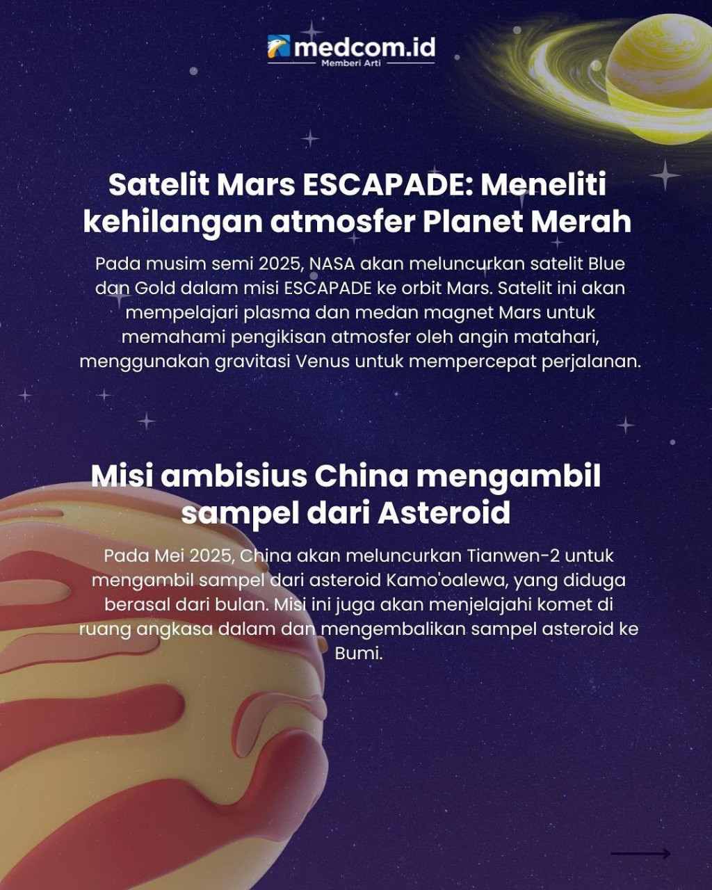 7 Misi Antariksa Paling Dinanti pada 2025