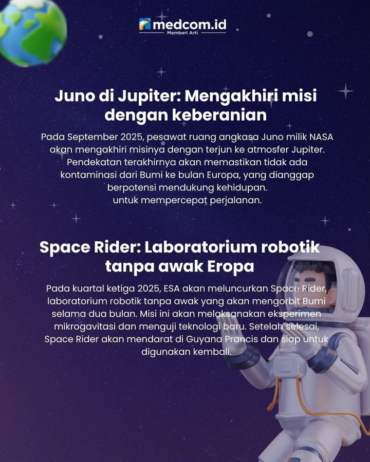 7 Misi Antariksa Paling Dinanti pada 2025