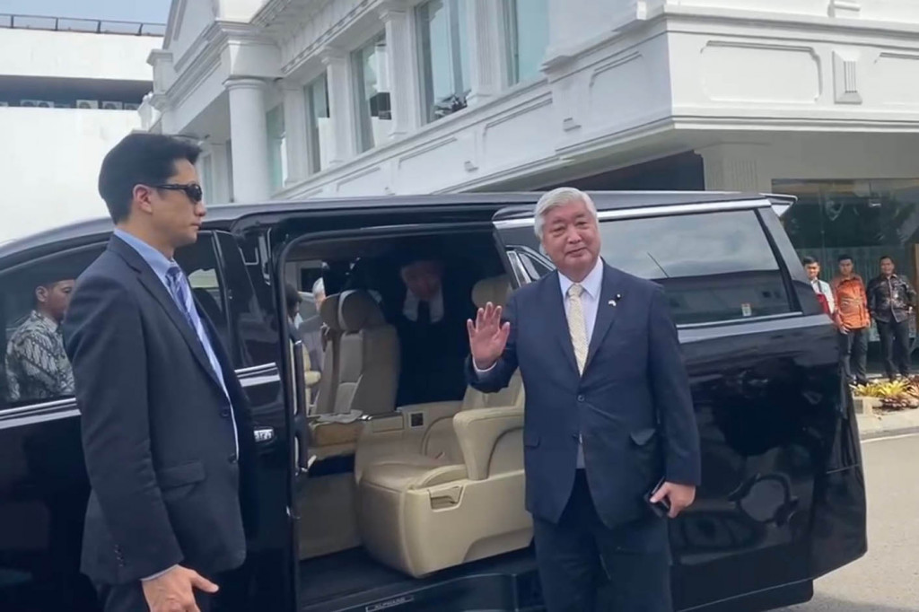 Presiden Prabowo Subianto menerima kunjungan kenegaraan Menteri Pertahanan (Menhan) Jepang Nakatani Gen di Istana Negara, Jakarta, Selasa, 7 Januari 2025. Pertemuan tersebut berlangsung tertutup.