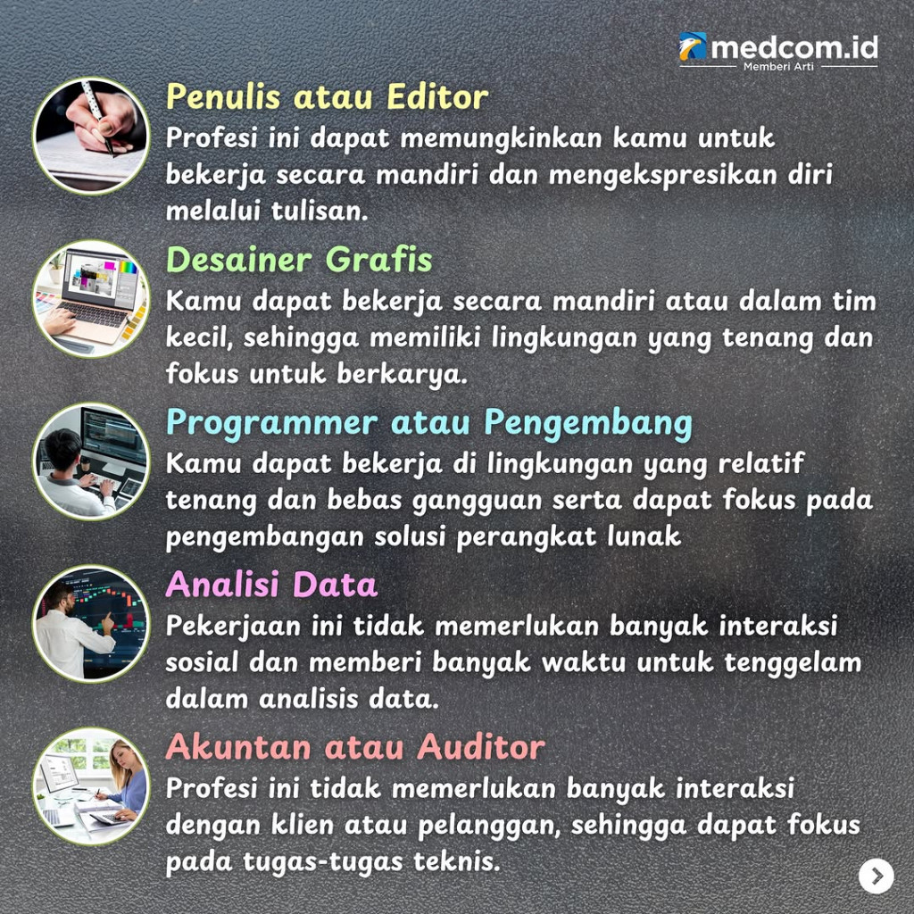 Sejumlah Profesi yang Cocok untuk Introvert