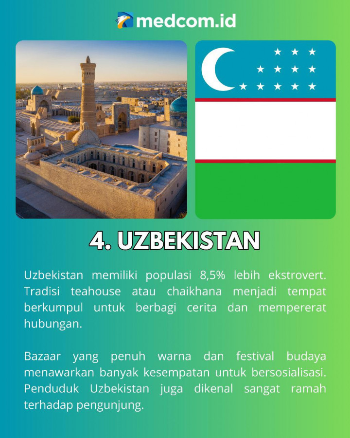 Negara-negara Terbaik untuk Ekstrovert