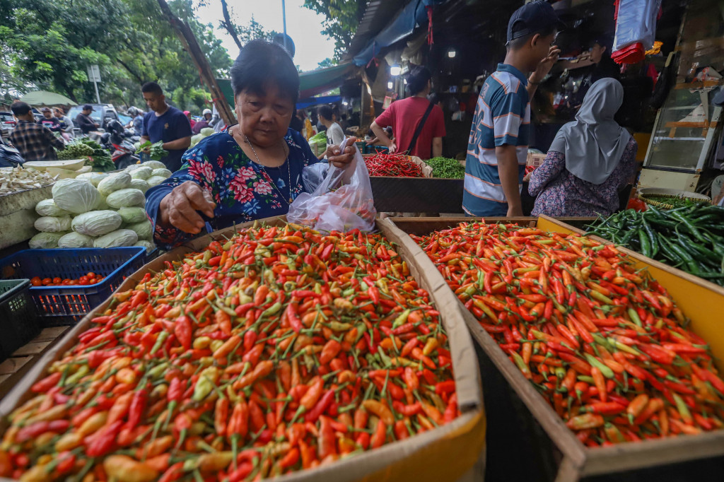 Berdasarkan data Pusat Informasi Harga Pangan Strategis Nasional (PIHPS), harga cabai rawit merah yang sebelumnya Rp40 Ribu per kilogramnya melonjak hampir 100 persen menjadi Rp75 Ribu per kilogram.