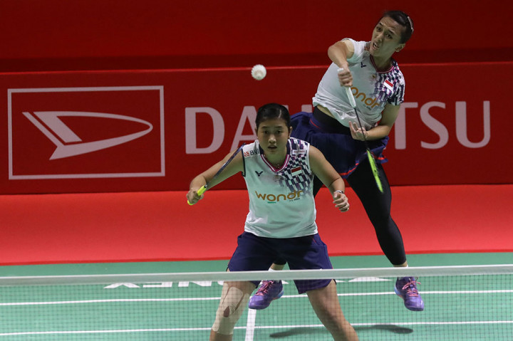 Ana/Tiwi harus mengakui keunggulan pasangan Korea Selatan Kim Hye Jeong/Kong Hee Yong melalui rubber game 18-21, 21-13, 11-21.