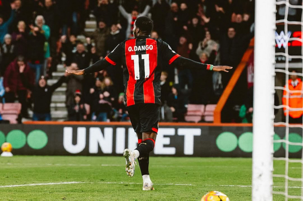 Bournemouth berpesta lima gol ke gawang Nottingham Forest dalam pertandingan Liga Inggris pekan ke-23 di Stadion Vitality, Bournemouth, Sabtu, 25 Januari 2025 malam.