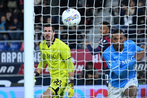 Napoli ditahan imbang Bologna 1-1 pada laga lanjutan Liga Italia Serie A di Stadion Renato Dall'Ara, Selasa, 8 April 2025 dini hari WIB.