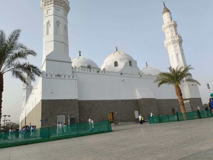 Suasana Masjid Quba, Madinah, Arab Saudi, Rabu, 21 Mei 2025.