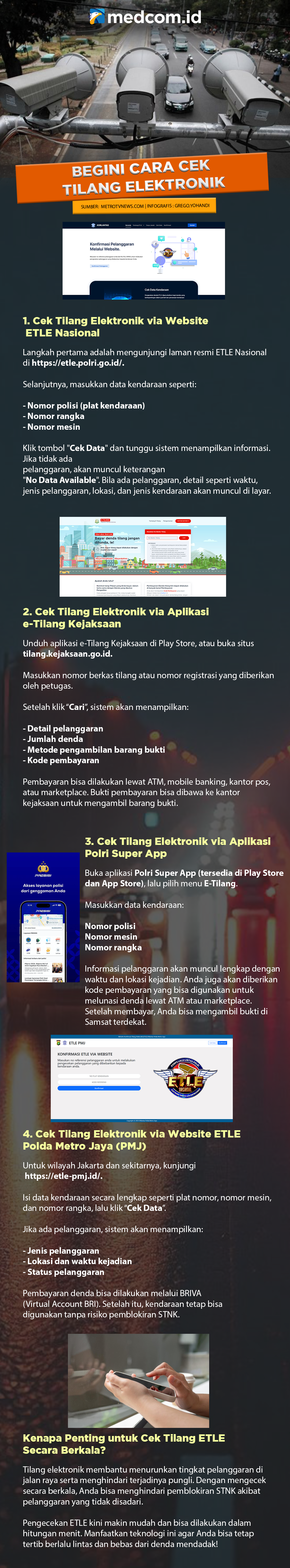 Begini Cara Cek Tilang Elektronik