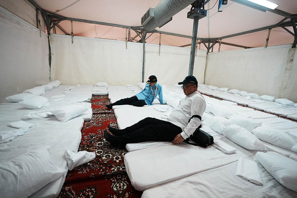 Nasaruddin menyatakan bahwa persiapan tenda dan fasilitas pendukung lainnya telah selesai dan siap untuk digunakan pada hari H nanti. 