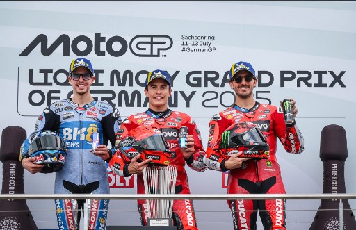 Marc Marquez begitu dominan di GP Jerman setelah sebelumnya merebut start terdepan dan berjaya di sprint race.