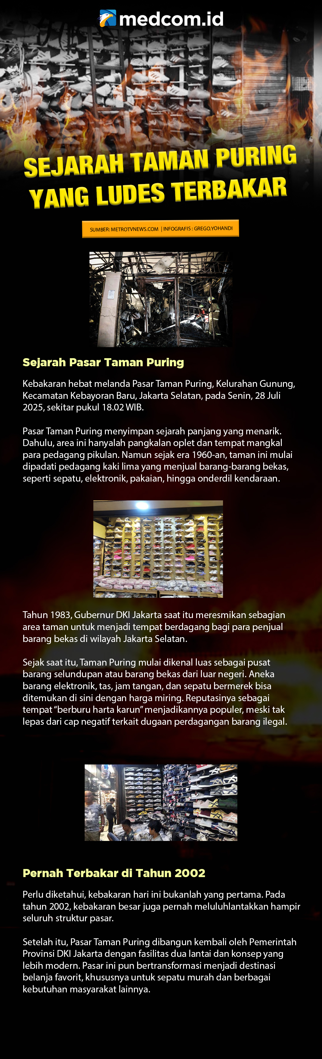 Sejarah Taman Puring yang Ludes Terbakar