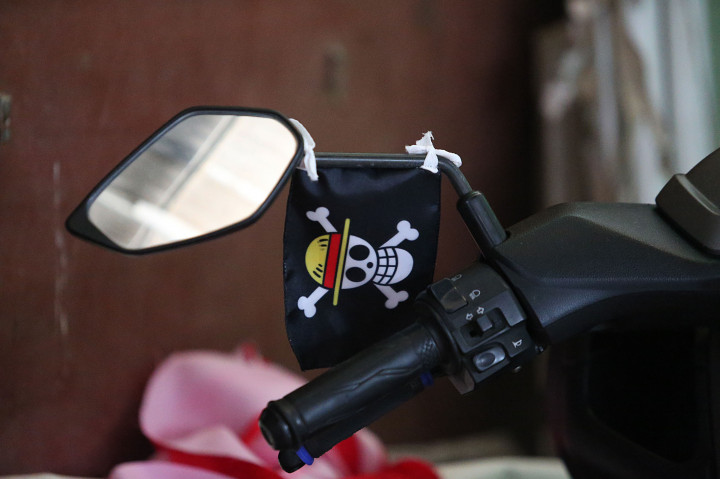 Simbol tengkorak dengan topi jerami ini dianggap oleh masyarakat sebagai tanda kritik terhadap pemerintah. Dalam cerita fiksi One Piece, bendera Jolly Roger melambangkan perjuangan melawan penindasan dan ketidakadilan.