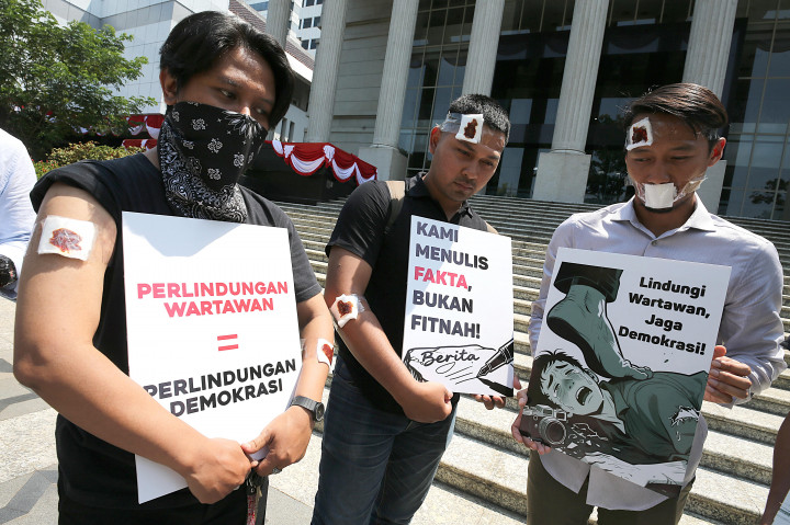 Aksi tersebut dilakukan sebagai simbol, maraknya kekerasan terhadap wartawan dalam melaksanakan tugas jurnalistik.  