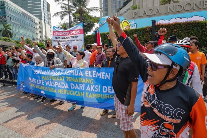 Ketua Rumah Guyub Tenabang Heru di Jakarta, Senin, mengatakan deklarasi damai itu bertujuan menjaga Jakarta dari para pelaku anarkis yang telah menyusup ke dalam massa unjuk rasa.