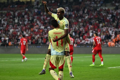 Timnas Spanyol meraih kemenangan telak dengan skor 6-0 atas tuan rumah Turki pada pertandingan Grup E Kualifikasi Piala Dunia 2026 zona Eropa di Stadion Torku Arena, Konya, Senin, 8 September 2025 dini hari WIB.