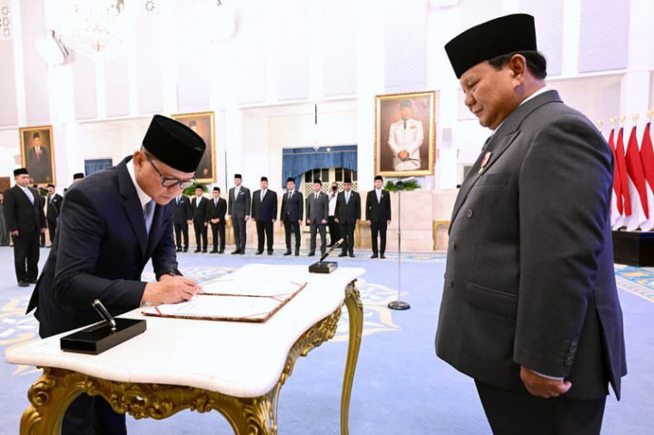 Mukhtarudin sebagai Menteri Pelindungan Pekerja Migran Indonesia/Kepala Badan Pelindungan Pekerja Migran Indonesia.