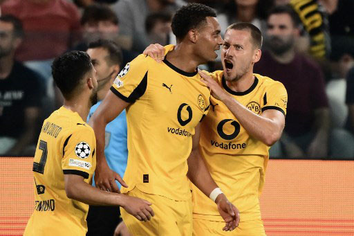Saling balas gol terjadi antara kedua Borussia Dortmund dan Juventus, demikian catatan UEFA.