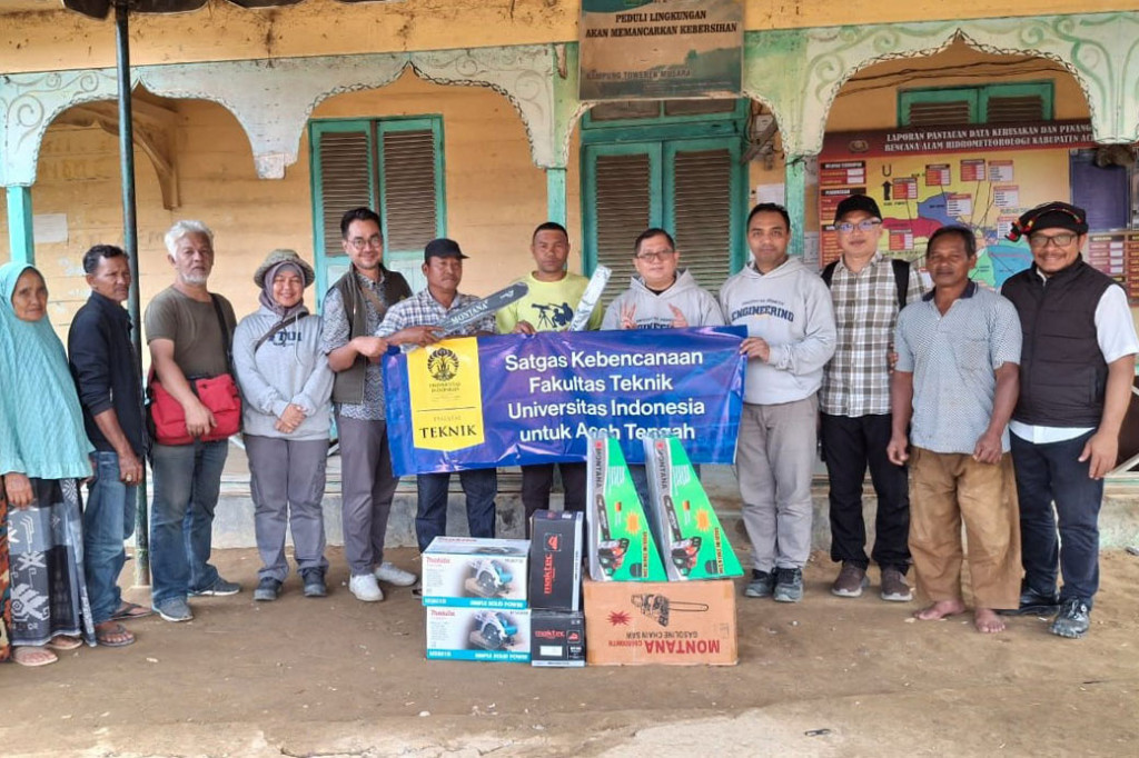 Fakultas Teknik Universitas Indonesia (FTUI) melalui Satuan Tugas Kebencanaan melaksanakan misi kemanusiaan ke Desa Kala Segi dan Desa Toweren, Kabupaten Aceh Tengah, sebagai bentuk kepedulian dan kontribusi dalam penanganan serta pemulihan pascabanjir bandang.